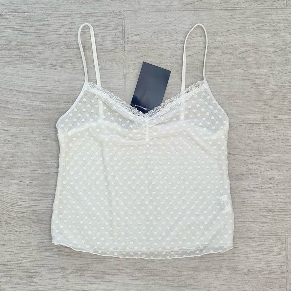 Brandy Melville White Lace Camisole